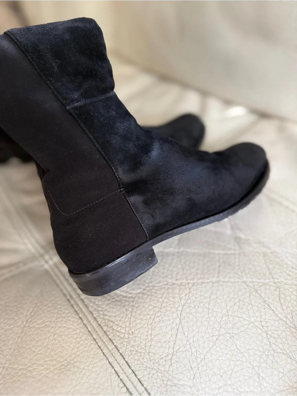 Stuart Weitzman Black Over-the-Knee Suede Boots